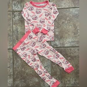 Groovy disco ball Christmas toddler pajamas